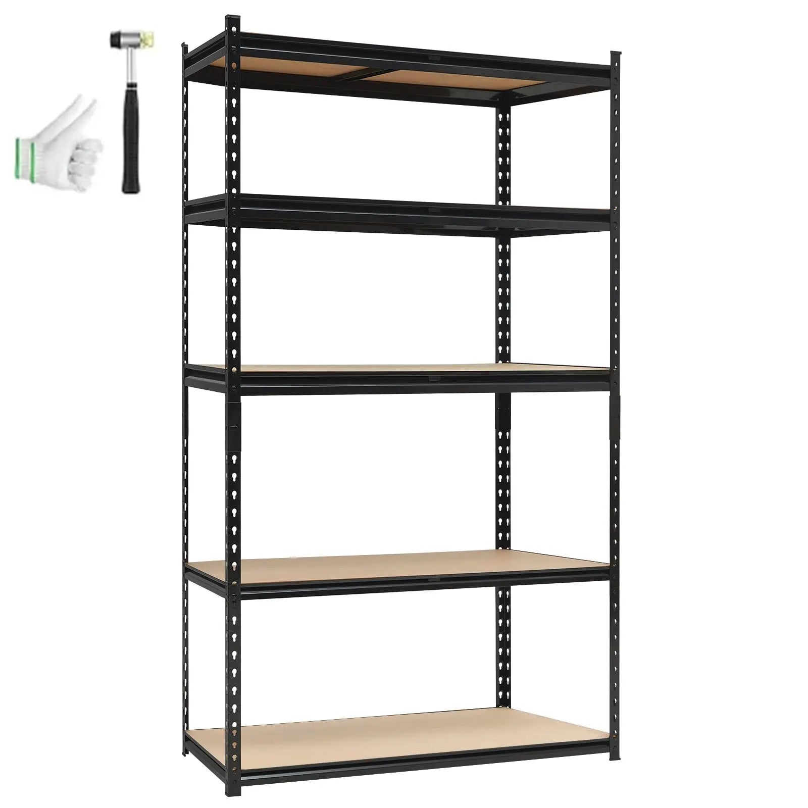 Garvee Heavy Duty 5-Tier Adjustable Metal Garage Shelving Units, Various Sizes (36X18X72, 36X24X72, 48X18X72, 48X24X72, 60X18X72), Load Capacity 2000-2500 LBS, Ideal for Garage, Warehouse, Pantry, Basement Storage